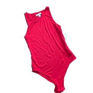 And Now This Women's High Neck Bodysuit red XS